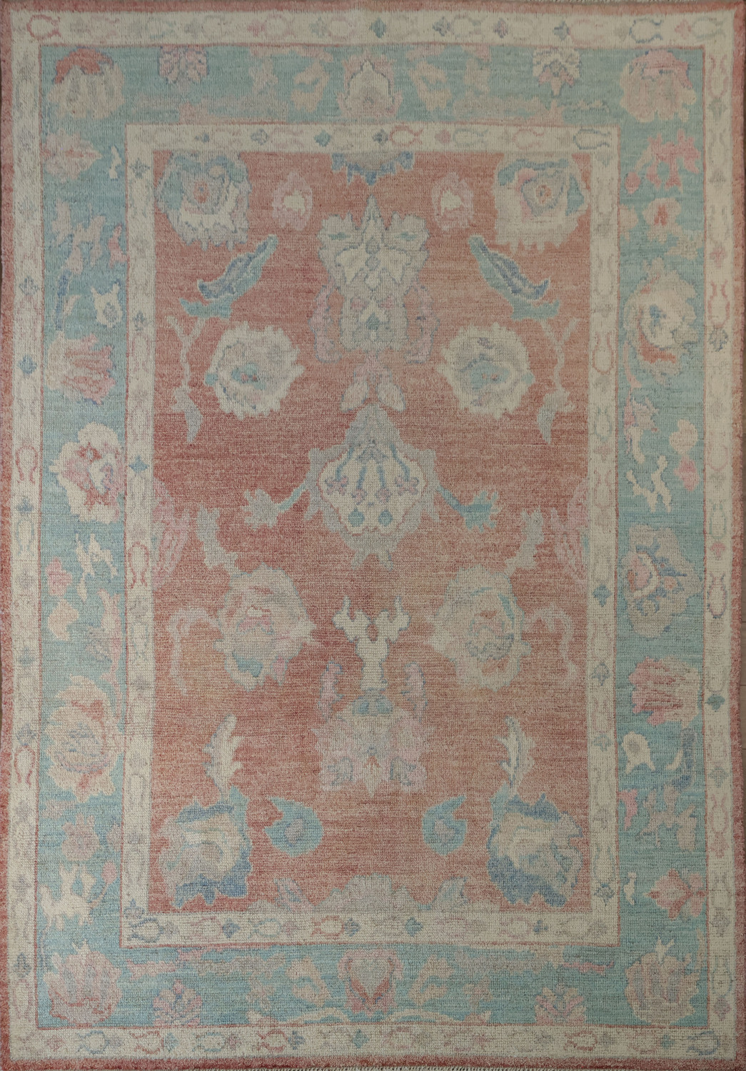 Floral Authentic Oushak Turkish Oriental Area Rug 6x9