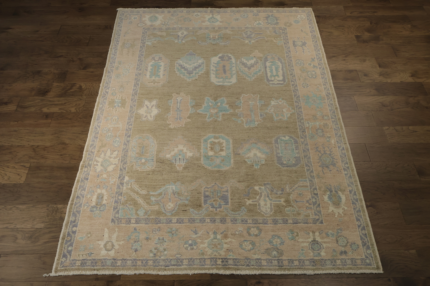 Geometric Authentic Oushak Turkish Oriental Area Rug 6x9