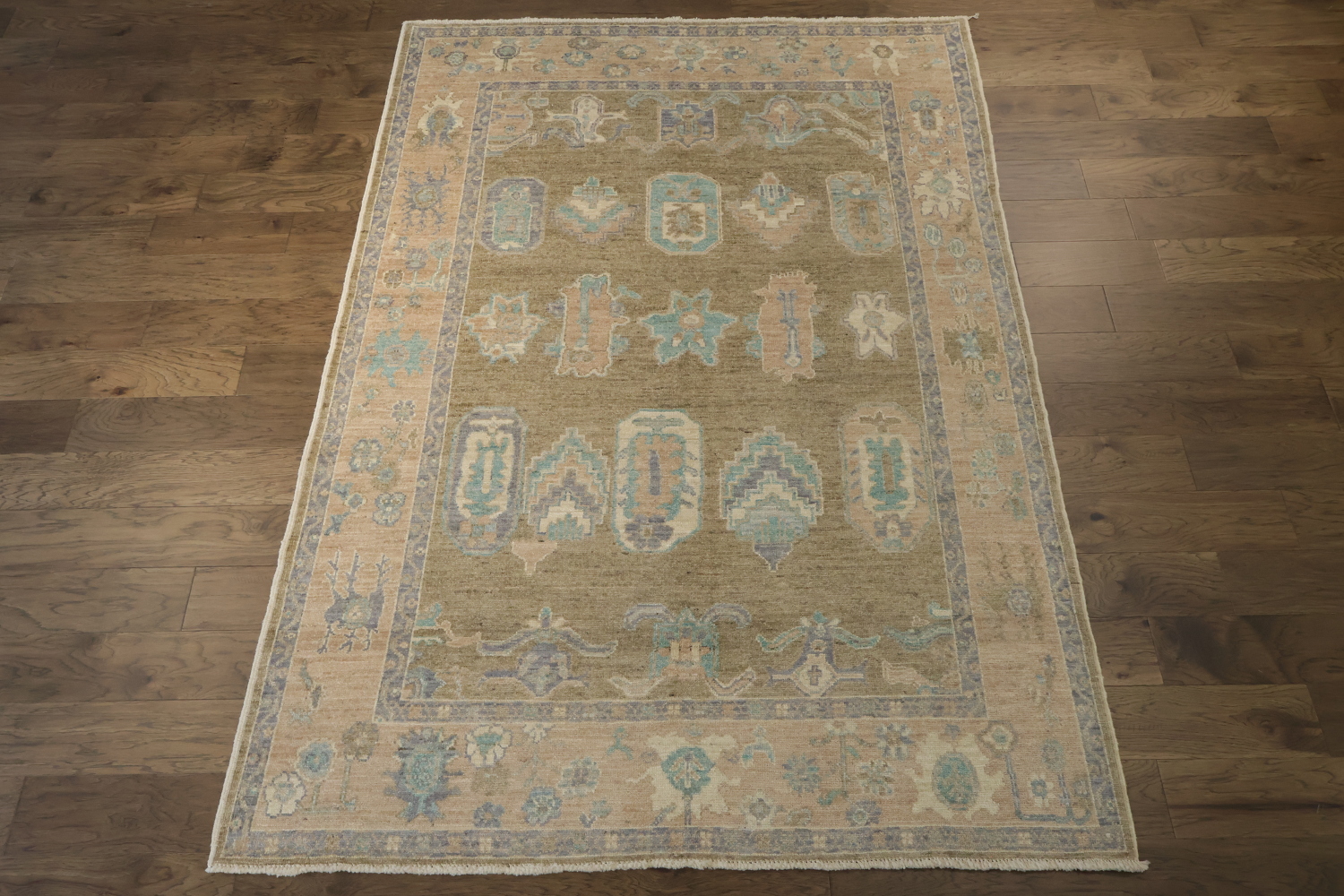 Geometric Authentic Oushak Turkish Oriental Area Rug 6x9