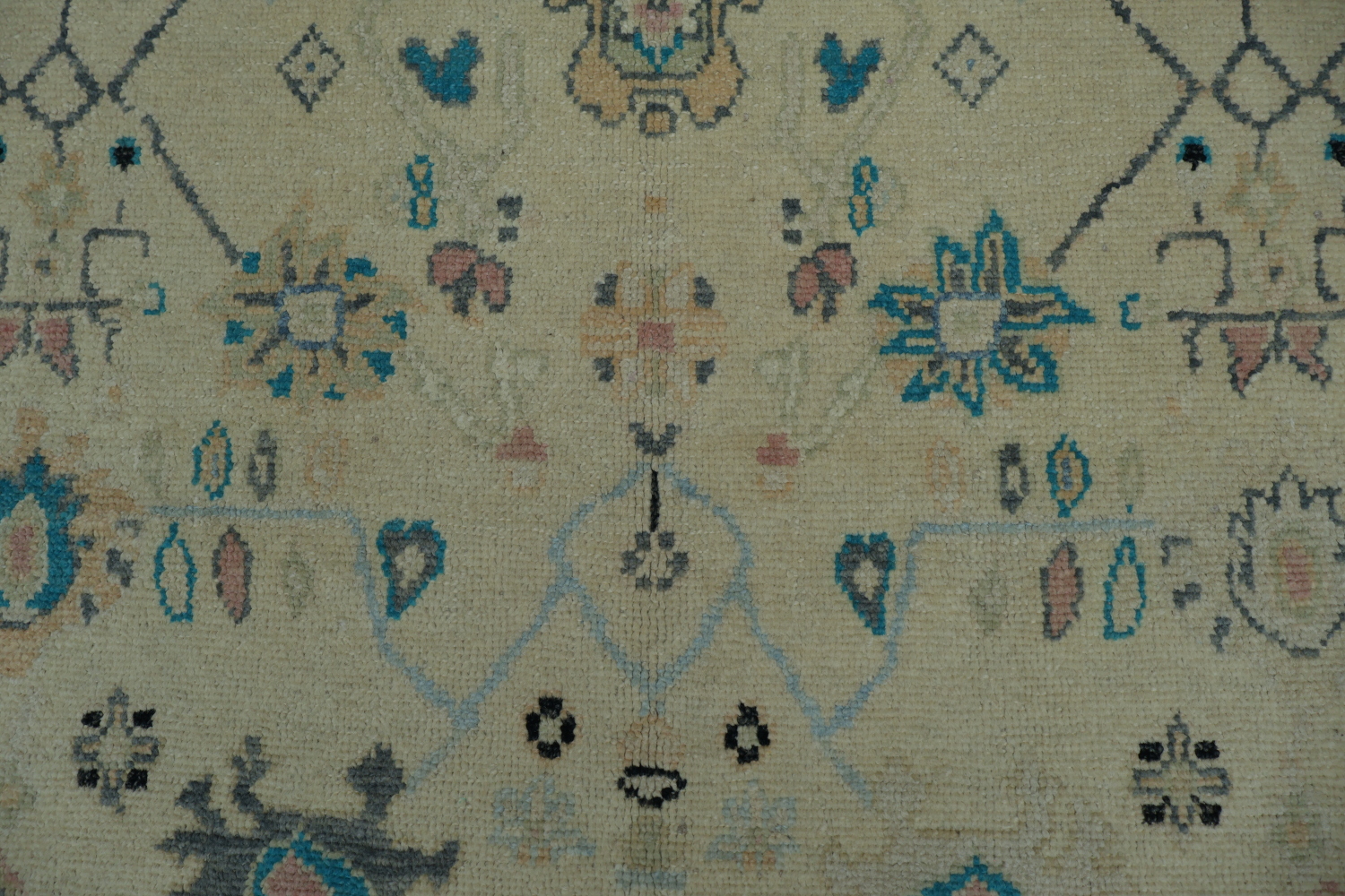 Soft-Toned Beige and Pink Turkish Rug with Classic Oriental Patterns 5x6