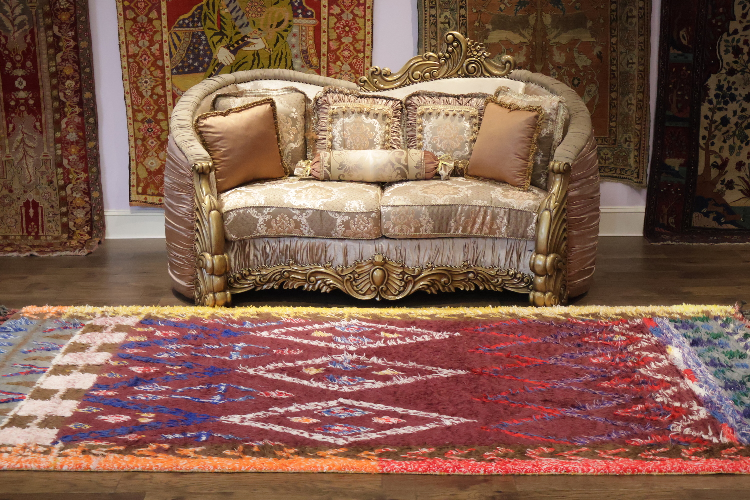 Abstract Moroccan Oriental Wool Rug 6x10