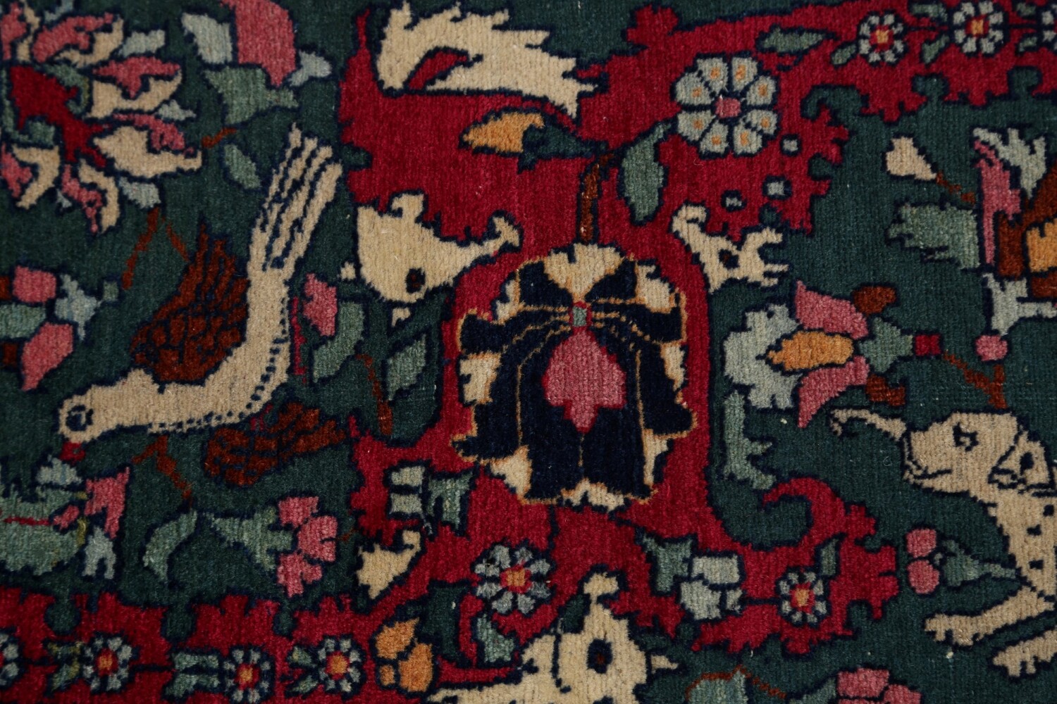Antique Silk Vegetable Dye Tehran Persian Area Rug 11x14