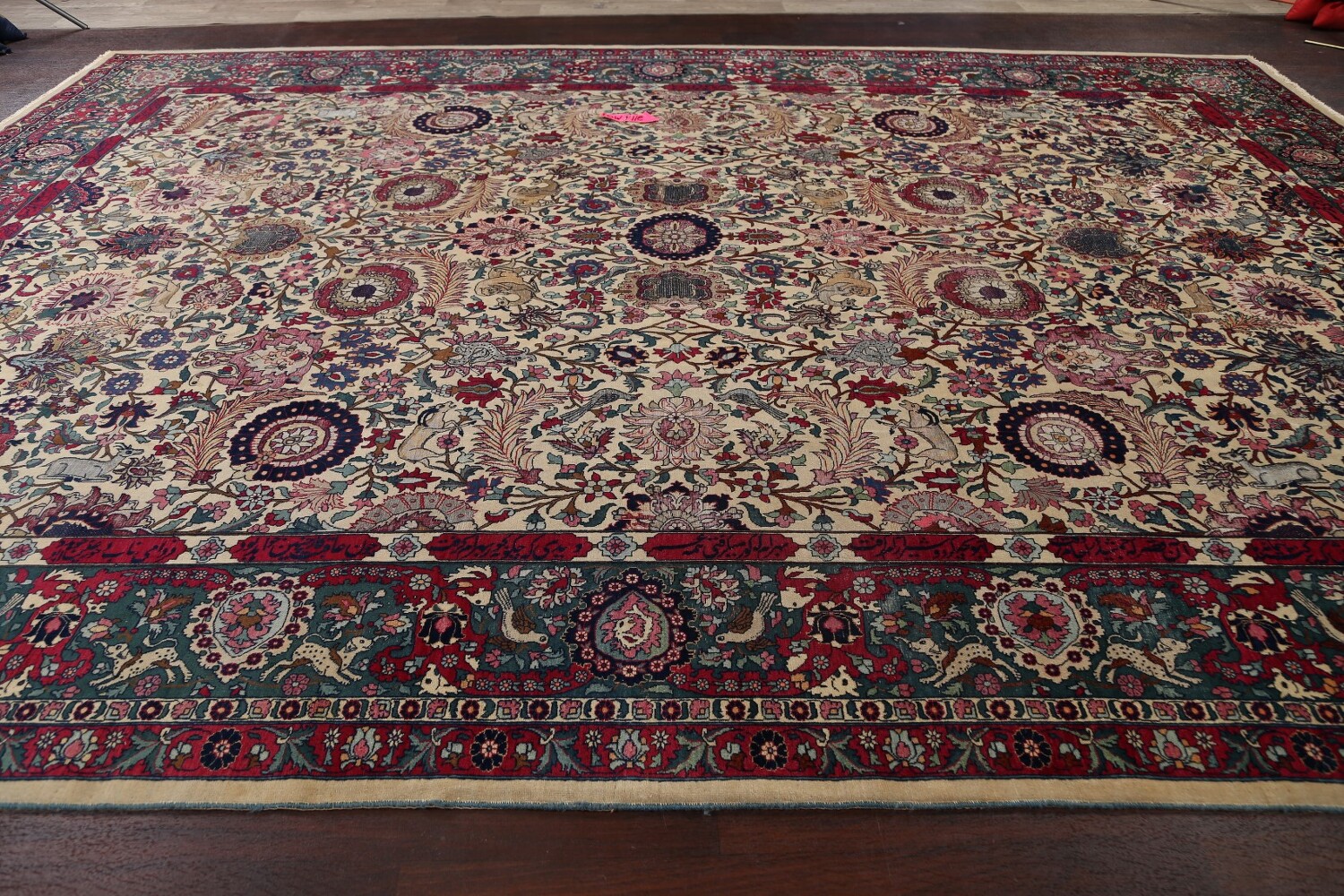 Antique Silk Vegetable Dye Tehran Persian Area Rug 11x14