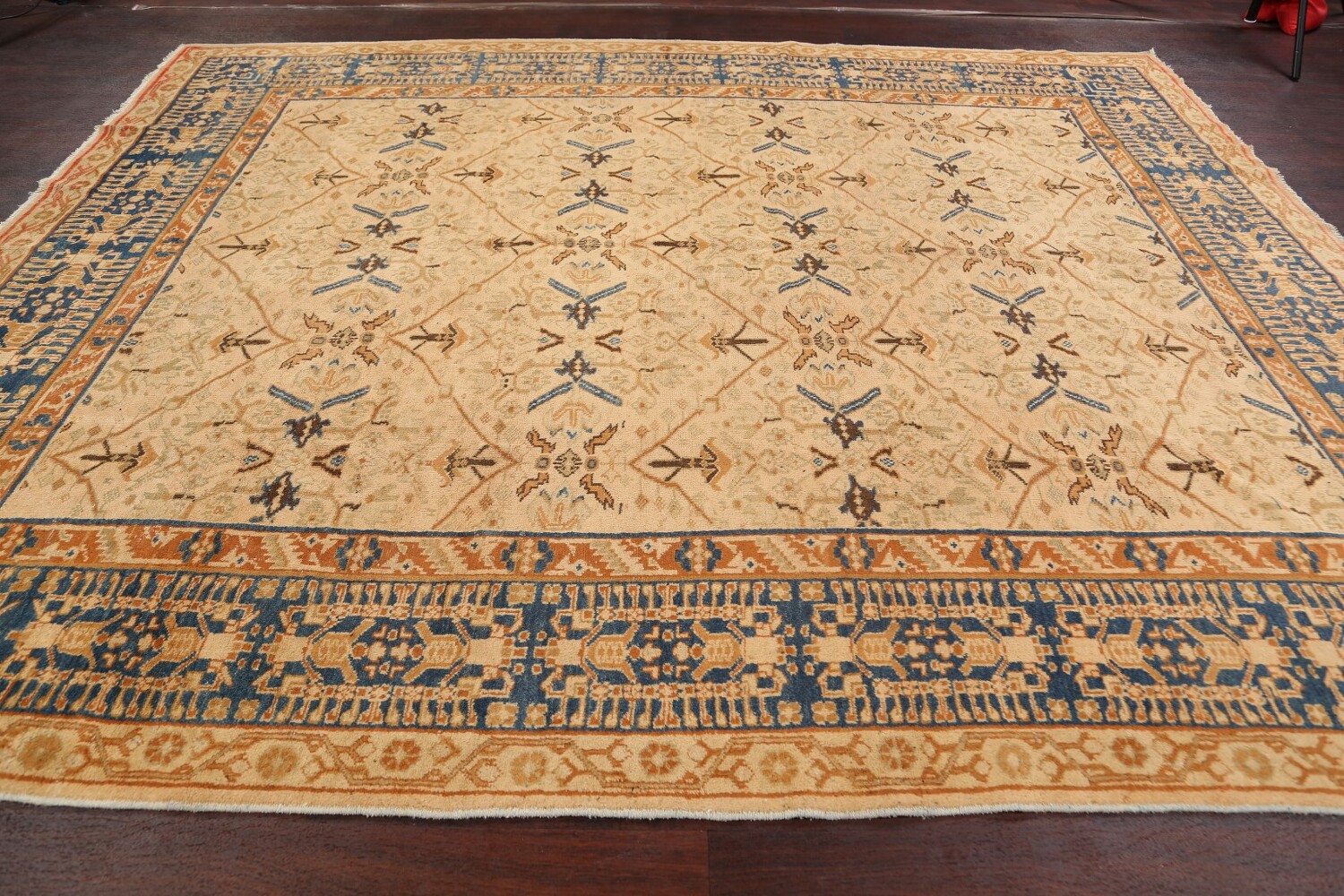 Antique 100% Vegetable Dye Ziegler Sultanabad Persian Area Rug 9x11