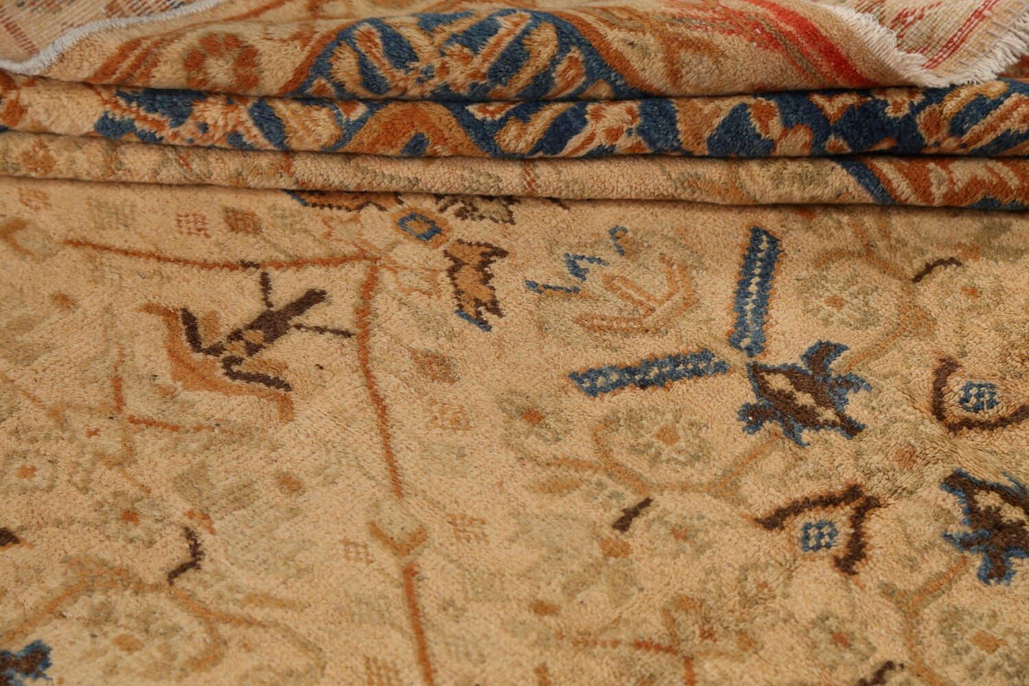 Antique 100% Vegetable Dye Ziegler Sultanabad Persian Area Rug 9x11