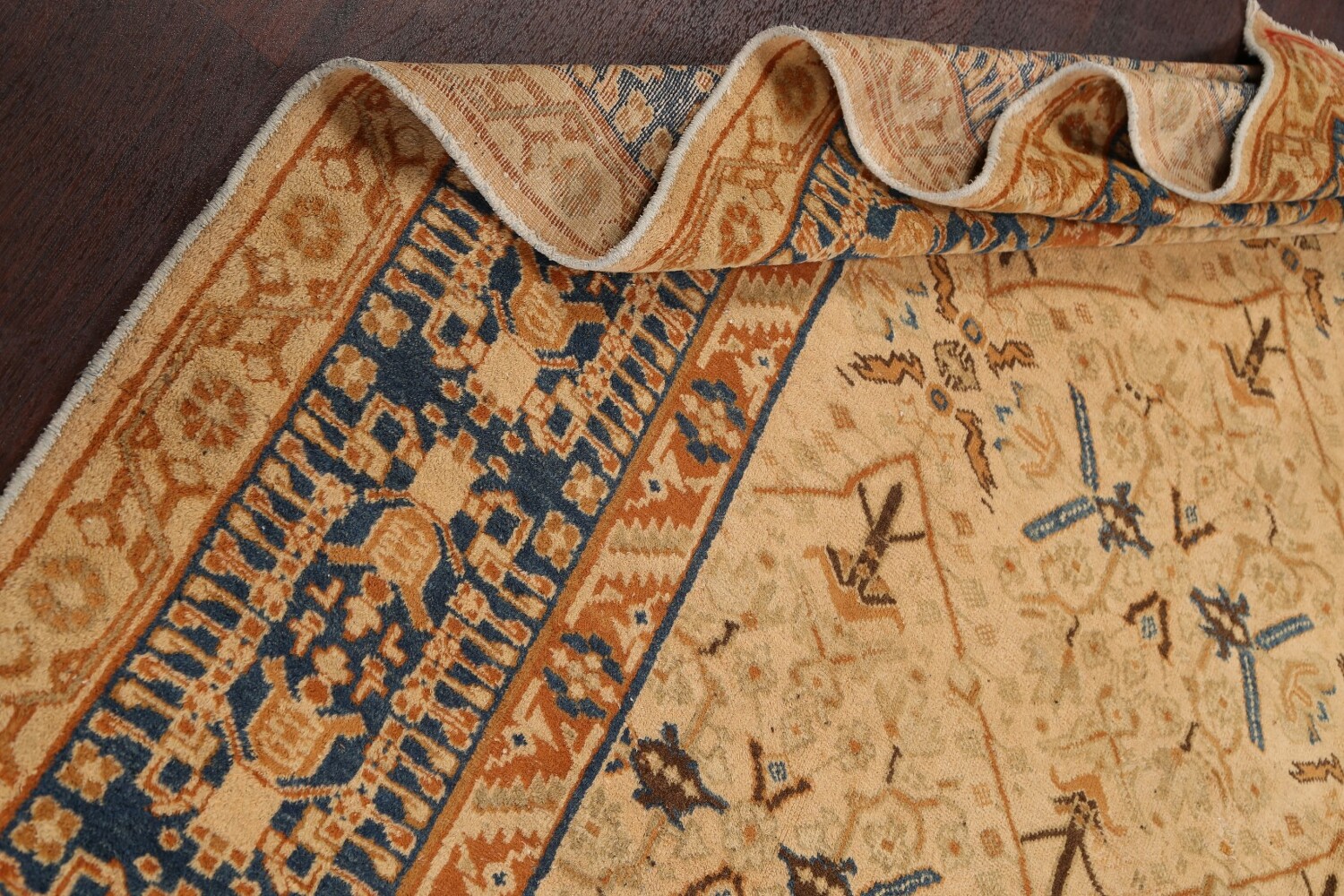 Antique 100% Vegetable Dye Ziegler Sultanabad Persian Area Rug 9x11