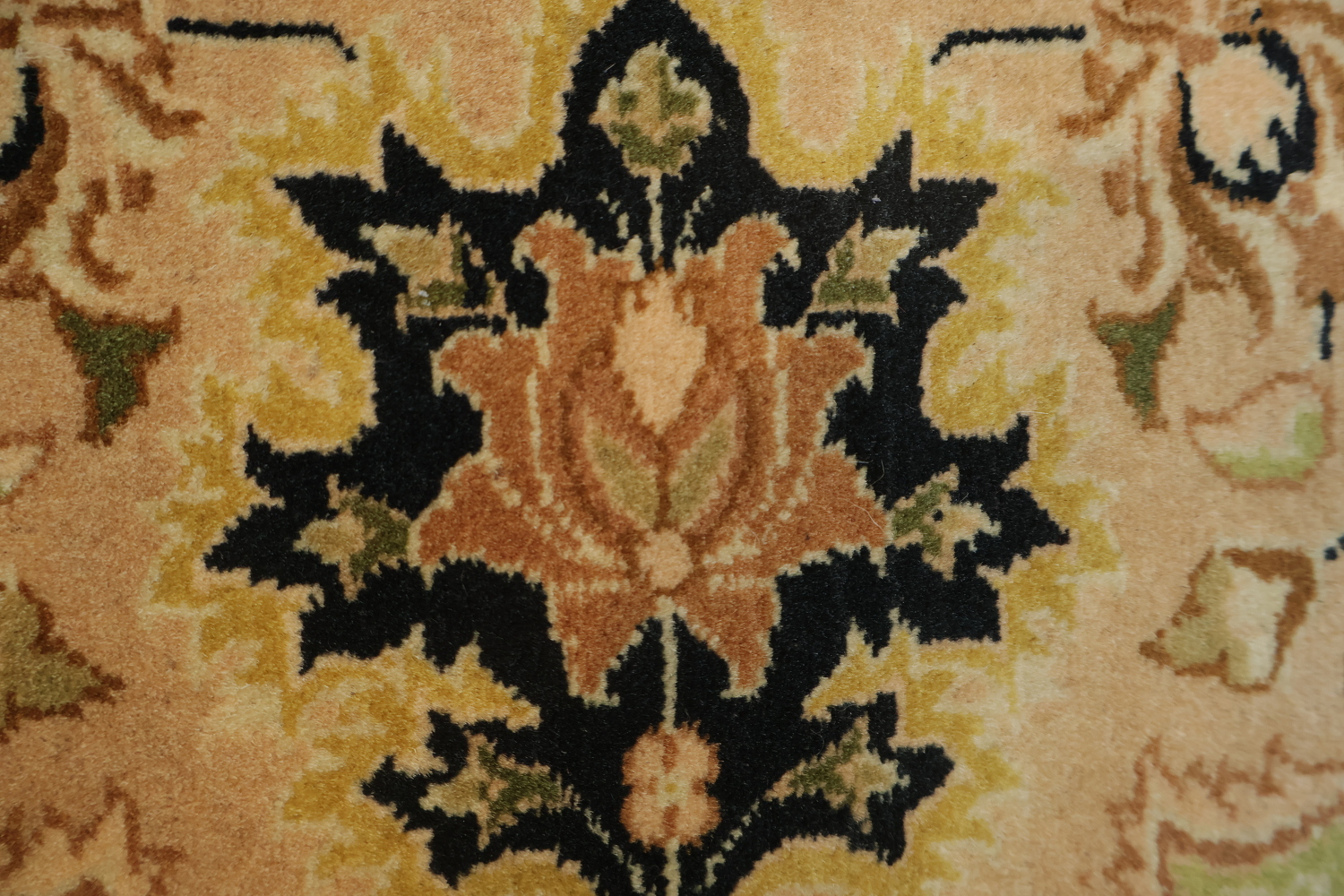 Traditional Black and Gold Masterpiece of Elegant Rug Craftsmanship 8x10