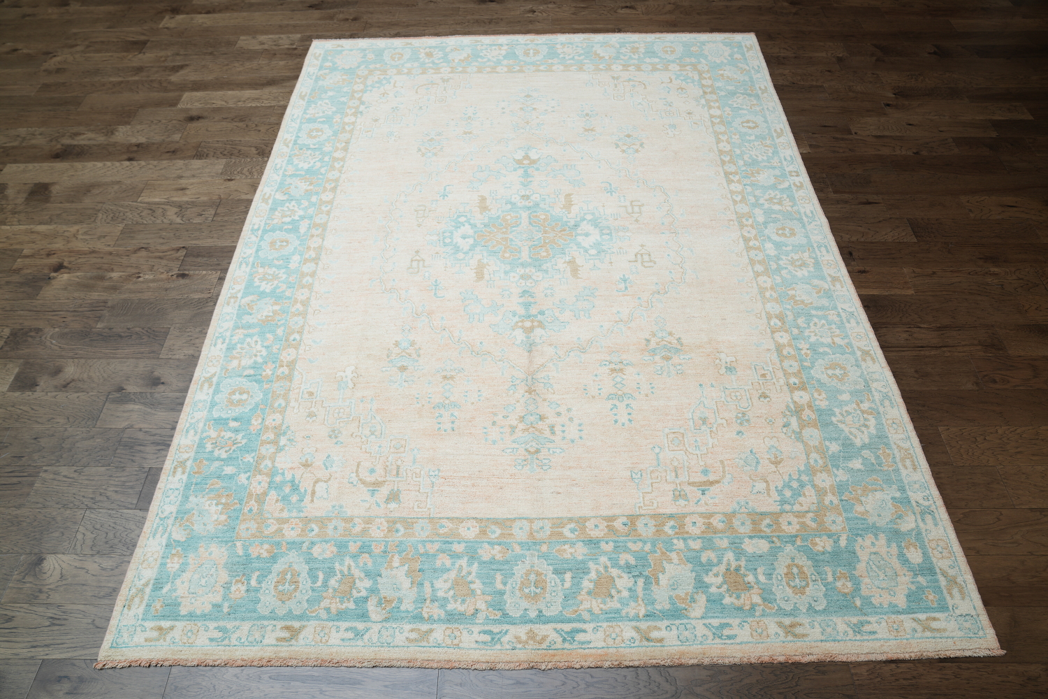 Geometric Authentic Oushak Turkish Oriental Area Rug 9x12