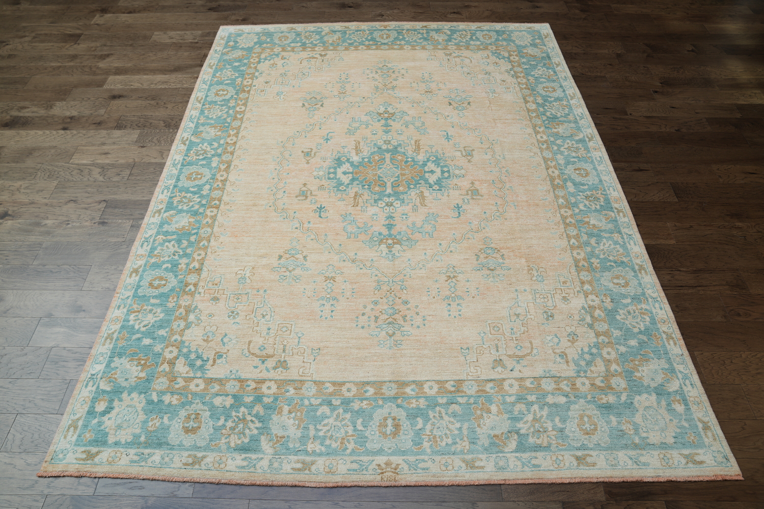 Geometric Authentic Oushak Turkish Oriental Area Rug 9x12
