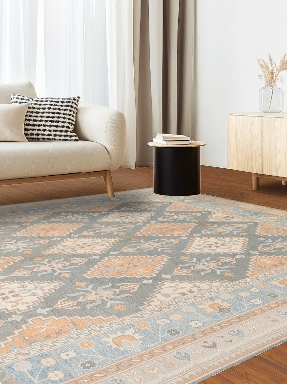 Geometric Khotan Oriental Area Rug 8x10