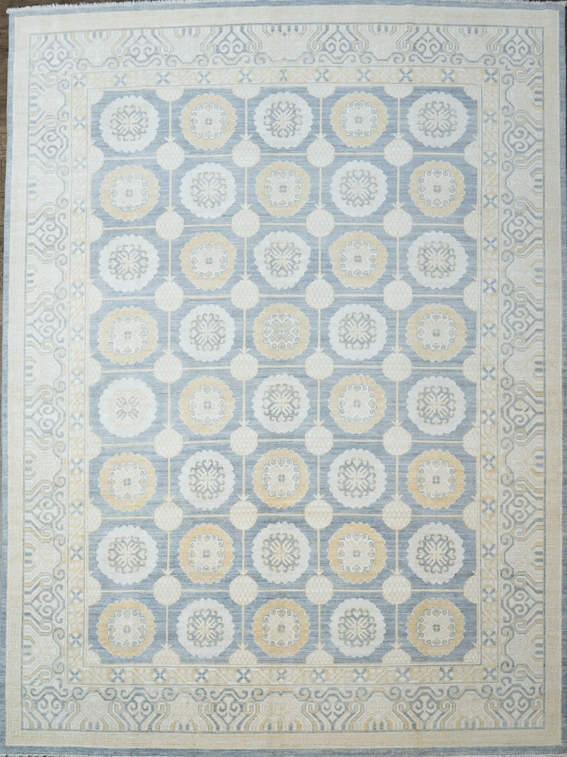 Premium Quality Geometric Khotan Oriental Area Rug 9x12
