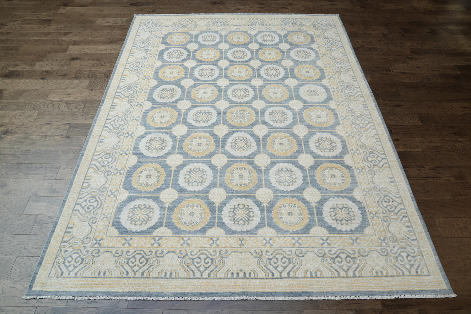 Premium Quality Geometric Khotan Oriental Area Rug 9x12