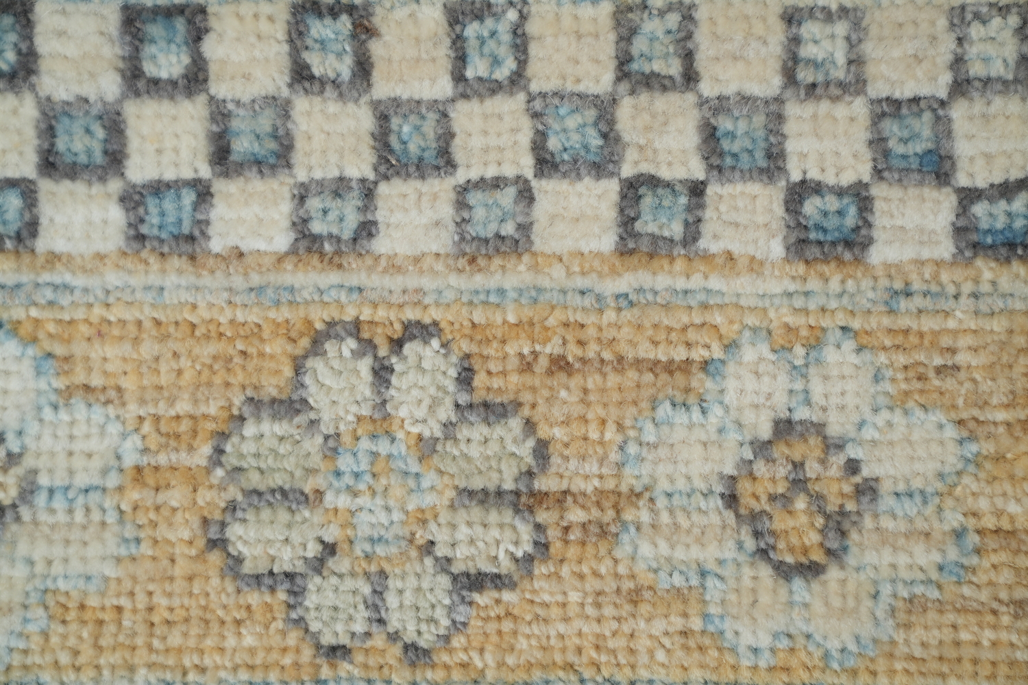 Vegetables Dye Geometric Khotan Oriental Area Rug 9x12