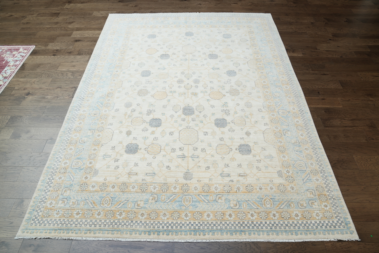 Vegetables Dye Geometric Khotan Oriental Area Rug 9x12