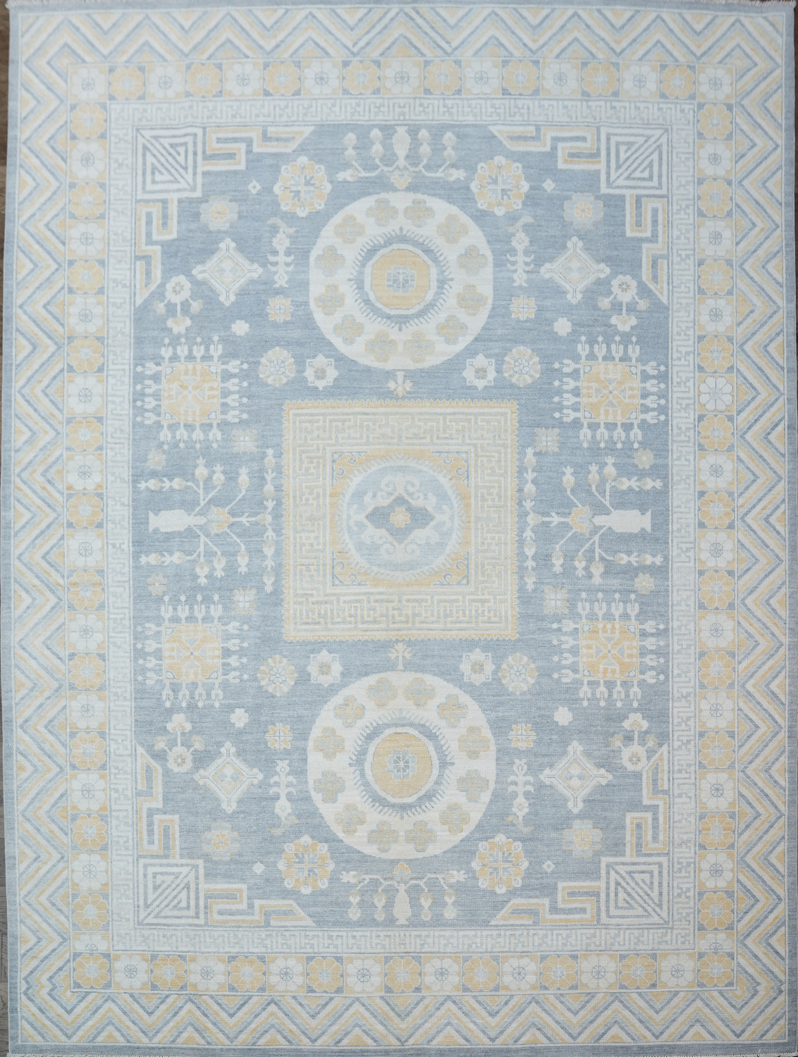 100% Vegetable Dye Khotan Oriental Area Rug 9x12