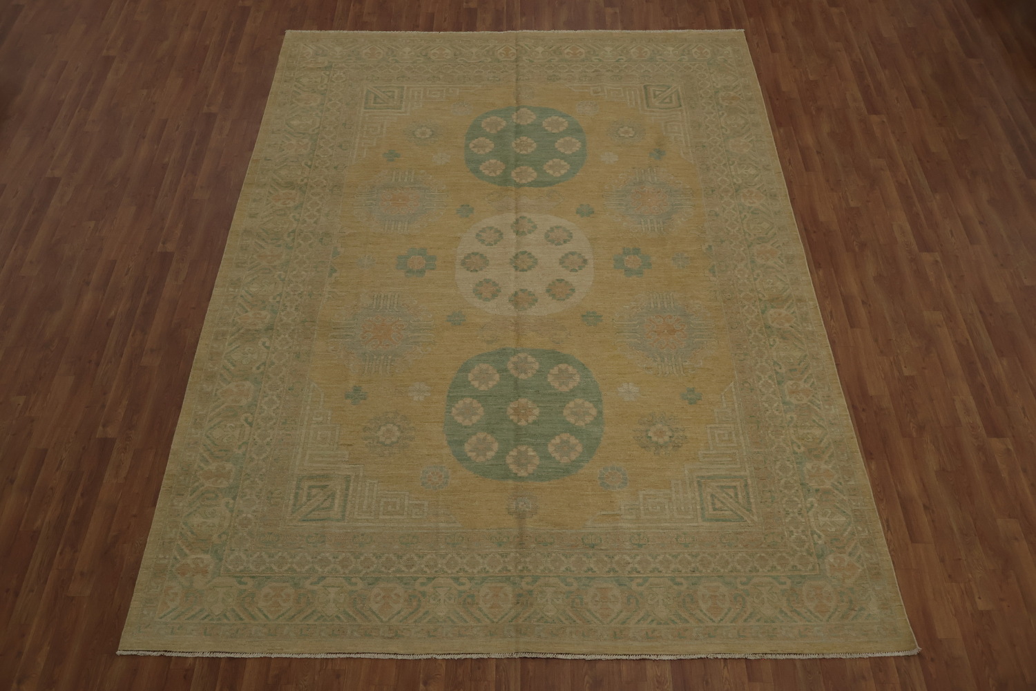 Artisan Crafted Khotan Vegetable Dye Area Rug 9x12 with a Modern Twist