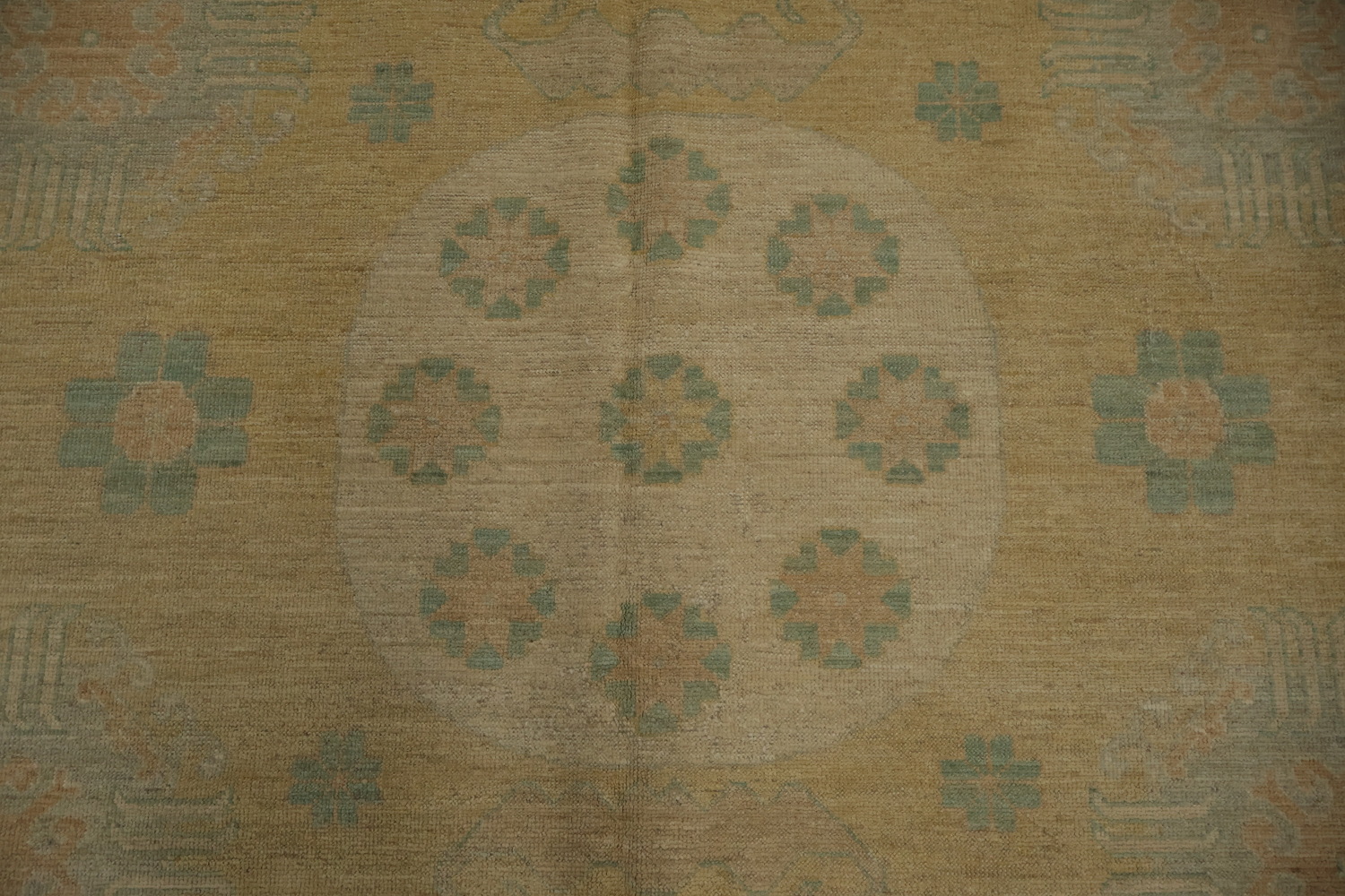 Artisan Crafted Khotan Vegetable Dye Area Rug 9x12 with a Modern Twist