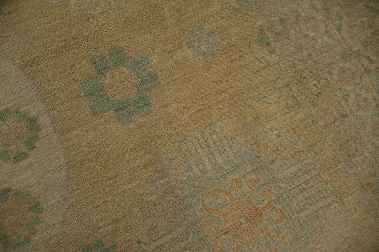 Artisan Crafted Khotan Vegetable Dye Area Rug 9x12 with a Modern Twist