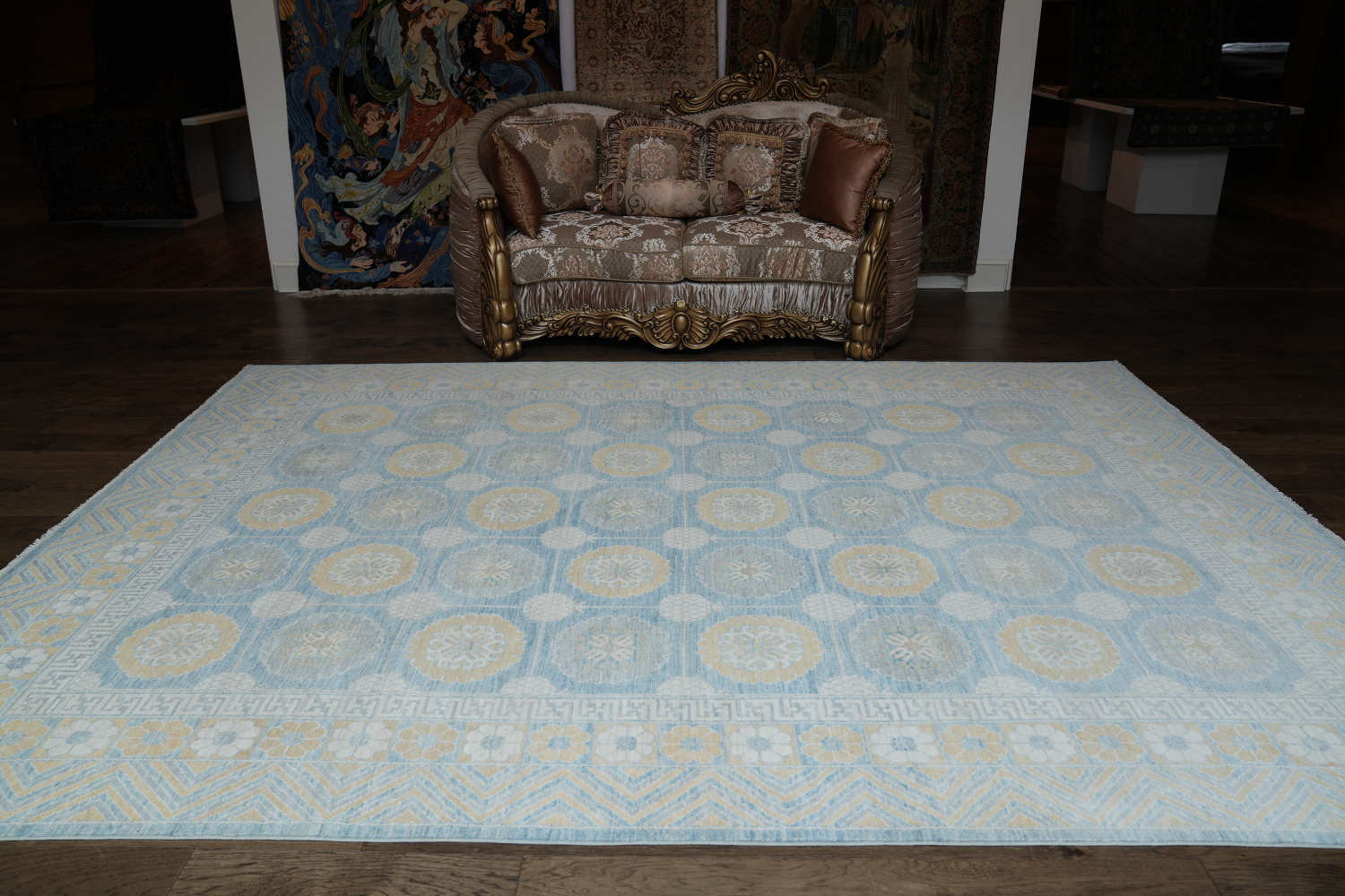 Premium Quality Vegetable Dye Khotan Oriental Area Rug 9x12