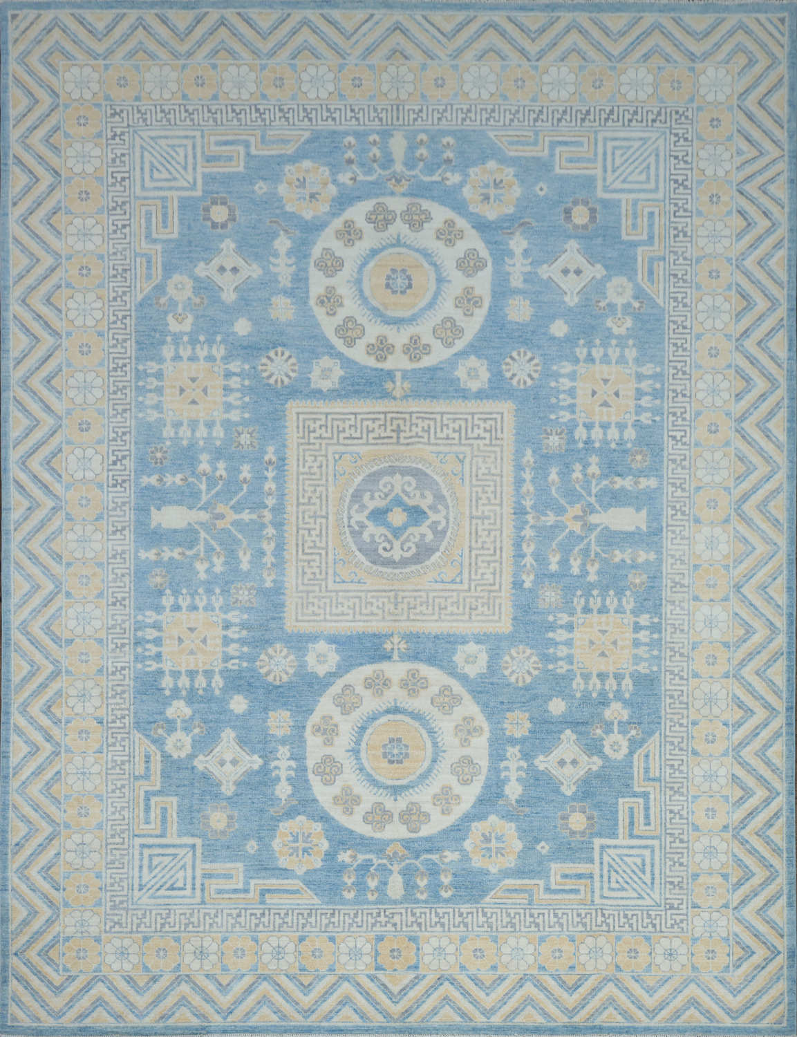 100% Vegetable Dye Khotan Oriental Area Rug 9x12