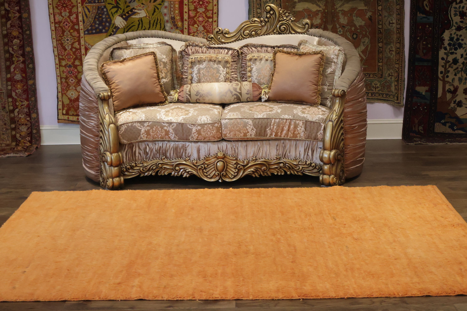 Solid Moroccan Oriental Area Rug 7x9