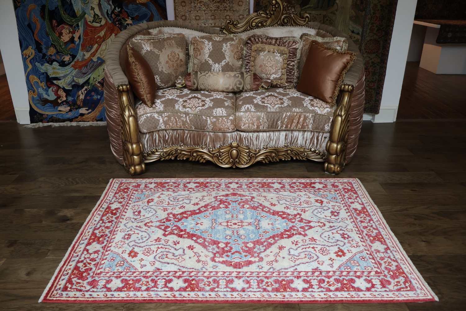 100% Vegetable Dye Oushak Oriental Area Rug 4x6