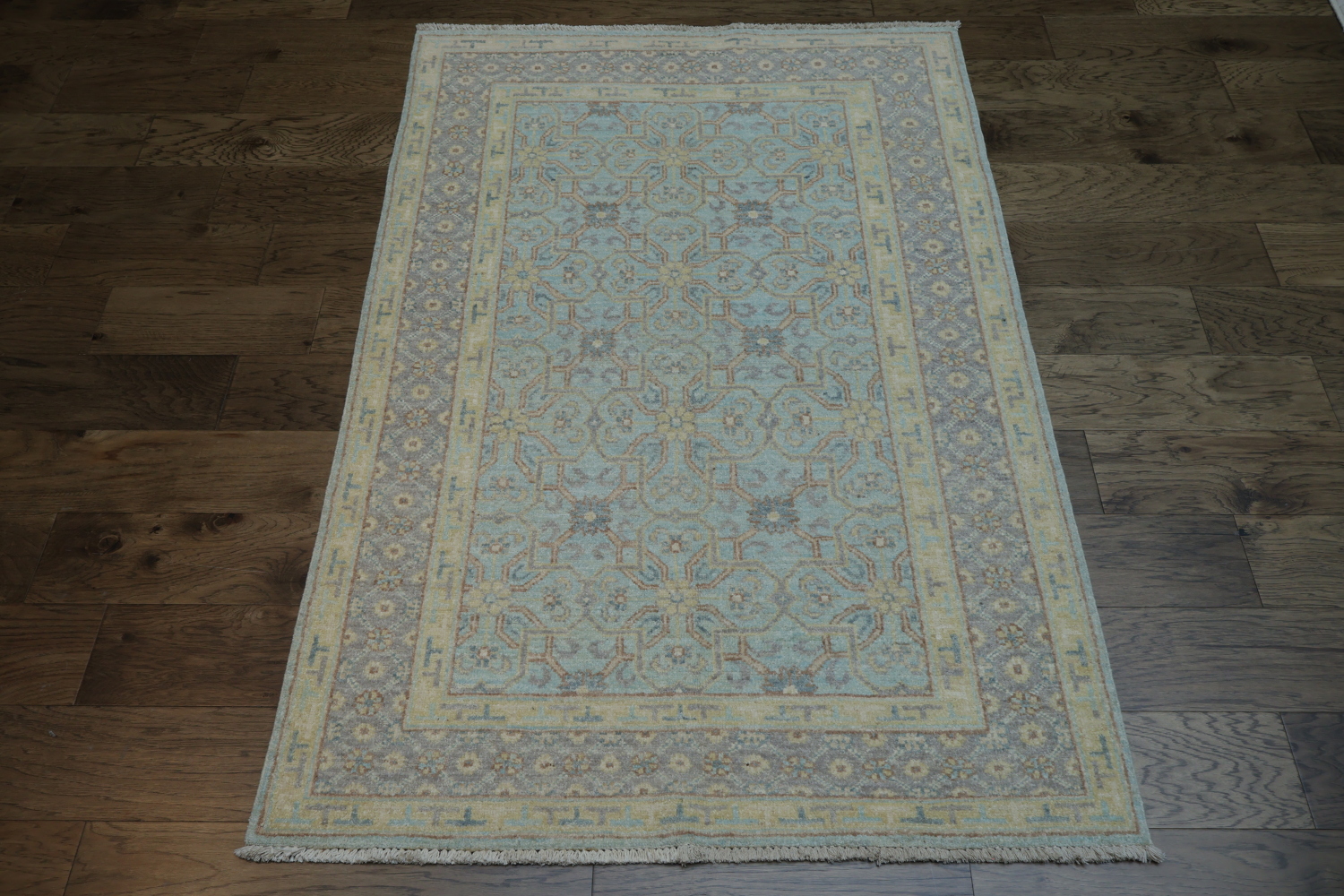 100% Vegetable Dye Oushak Oriental Area Rug 4x6
