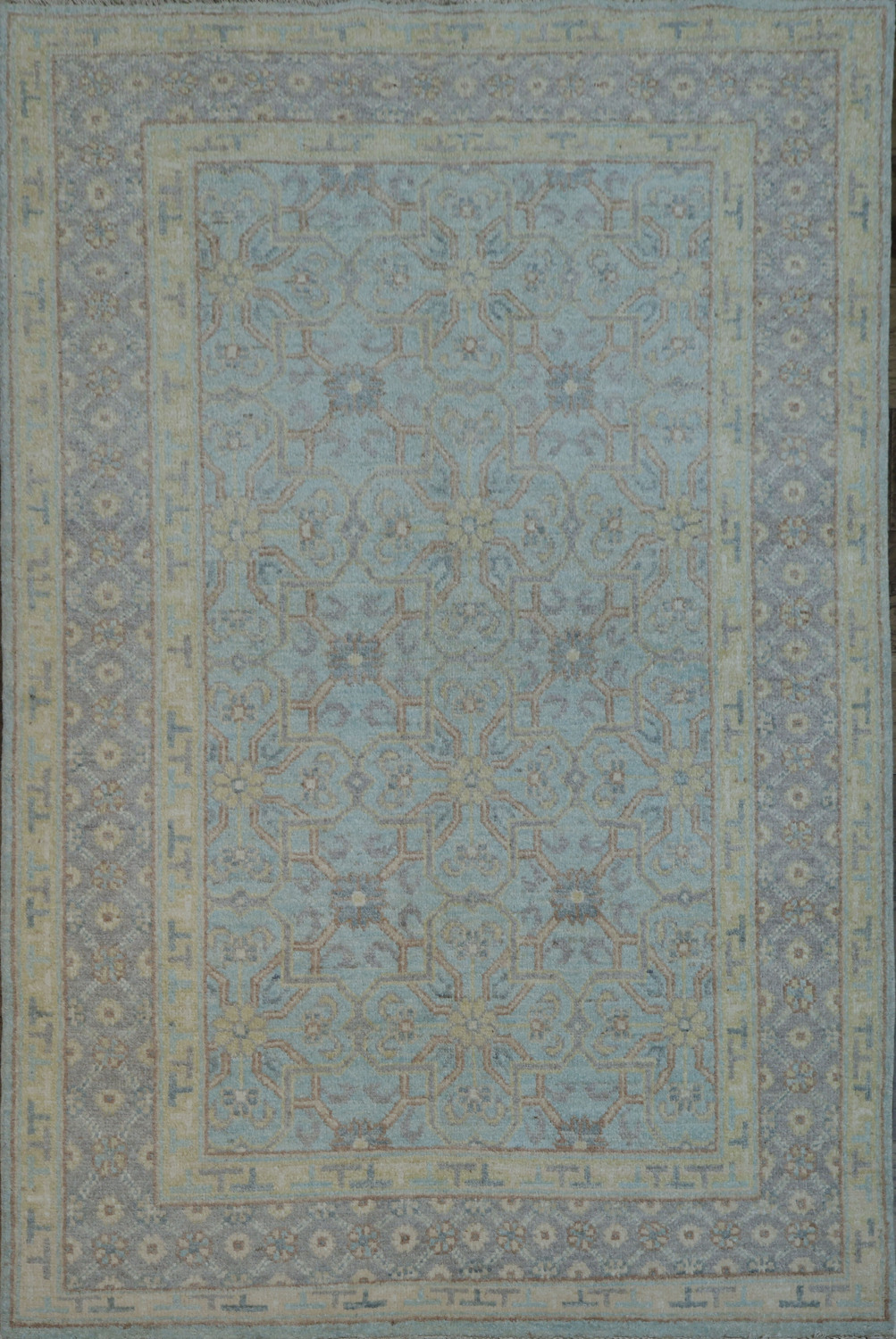 100% Vegetable Dye Oushak Oriental Area Rug 4x6