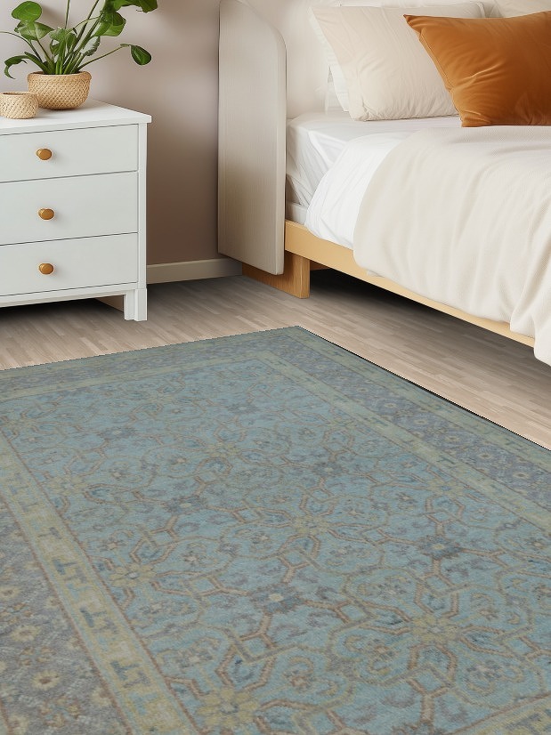 100% Vegetable Dye Oushak Oriental Area Rug 4x6