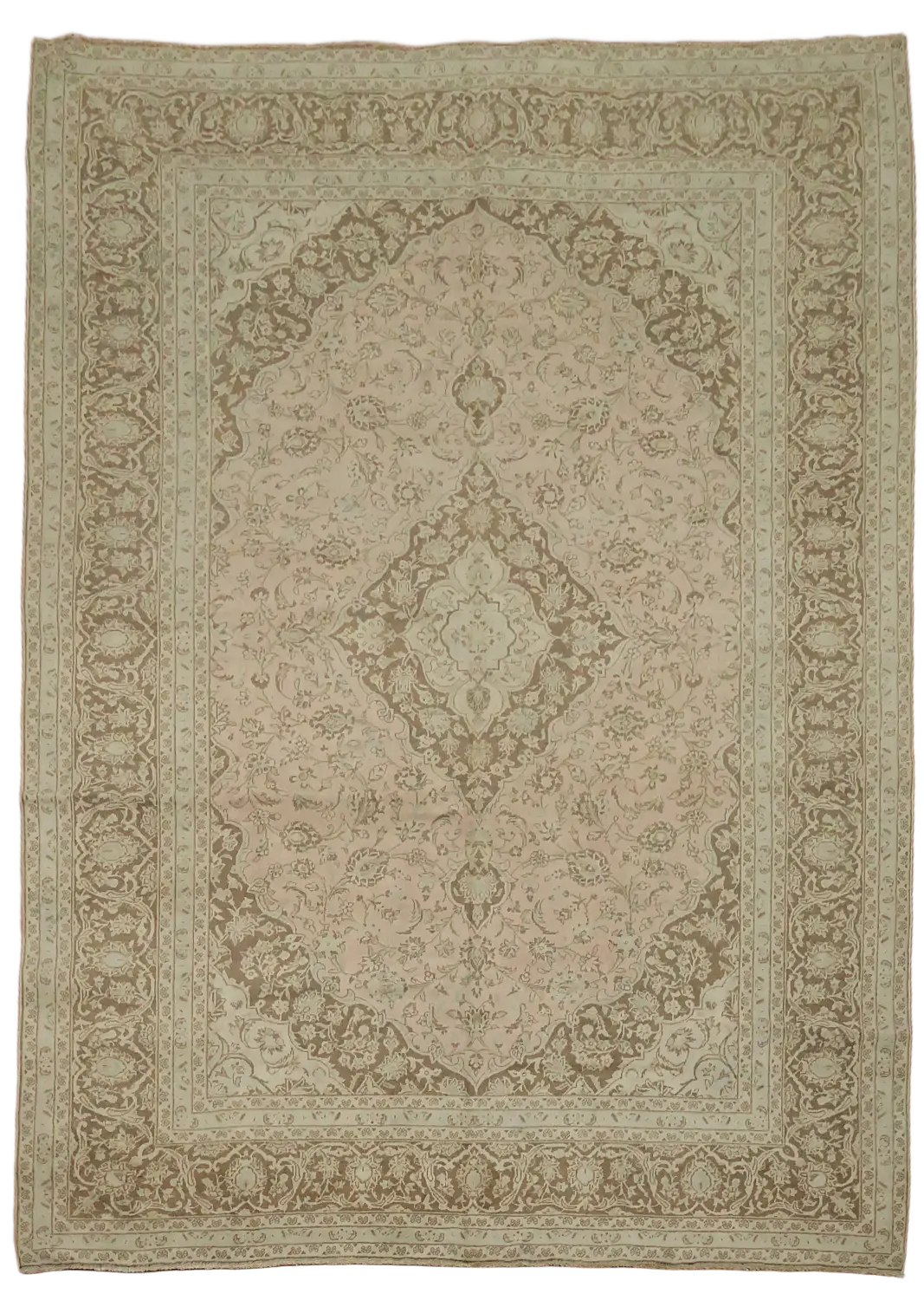 Floral Kashan Persian Wool Area Rug 8x11