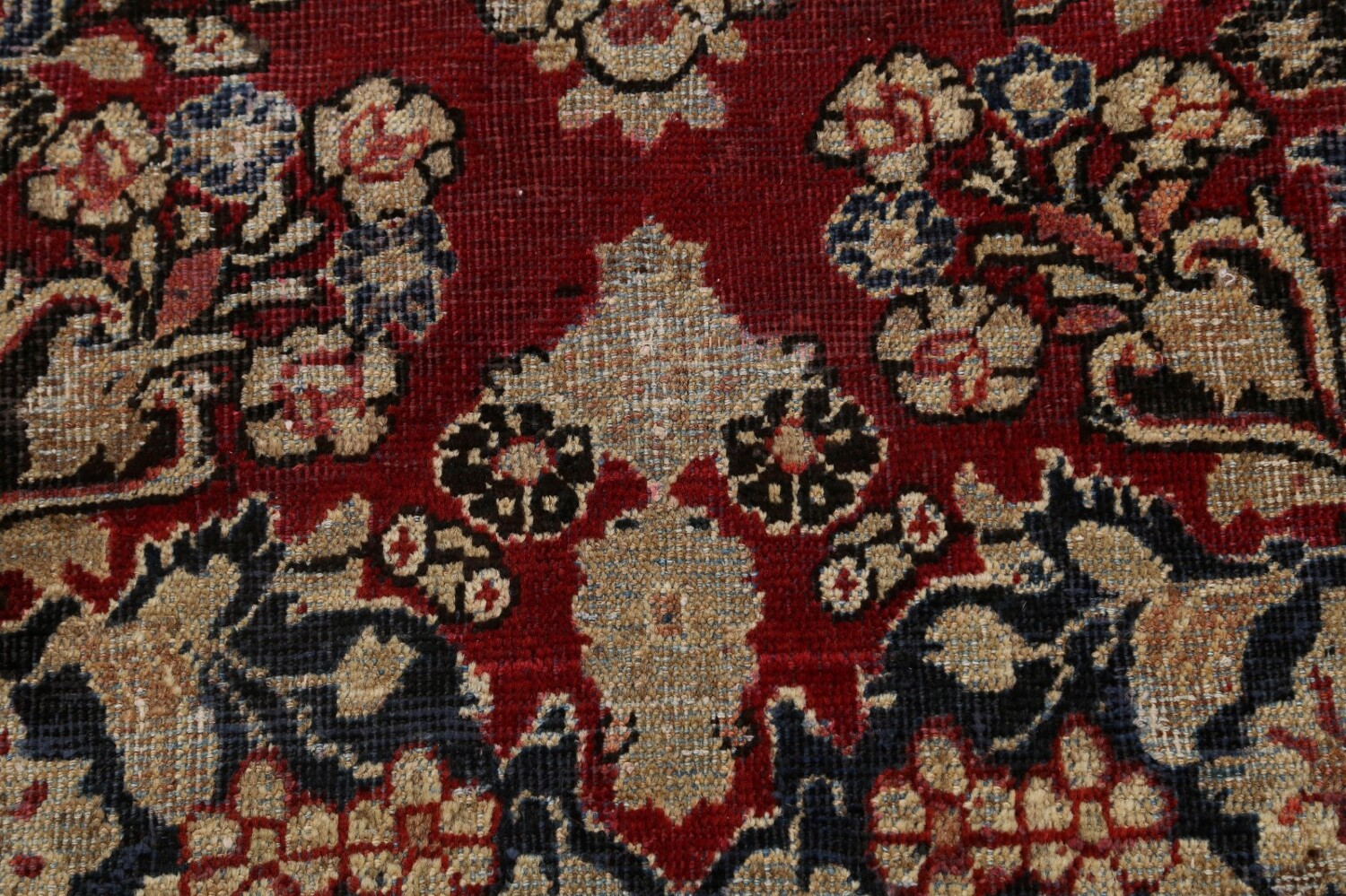 Pre-1900 Antique Floral Mahal Persian Area Rug 4x6