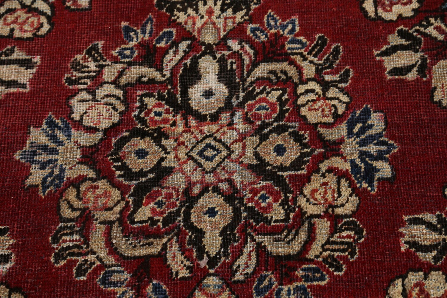 Pre-1900 Antique Floral Mahal Persian Area Rug 4x6