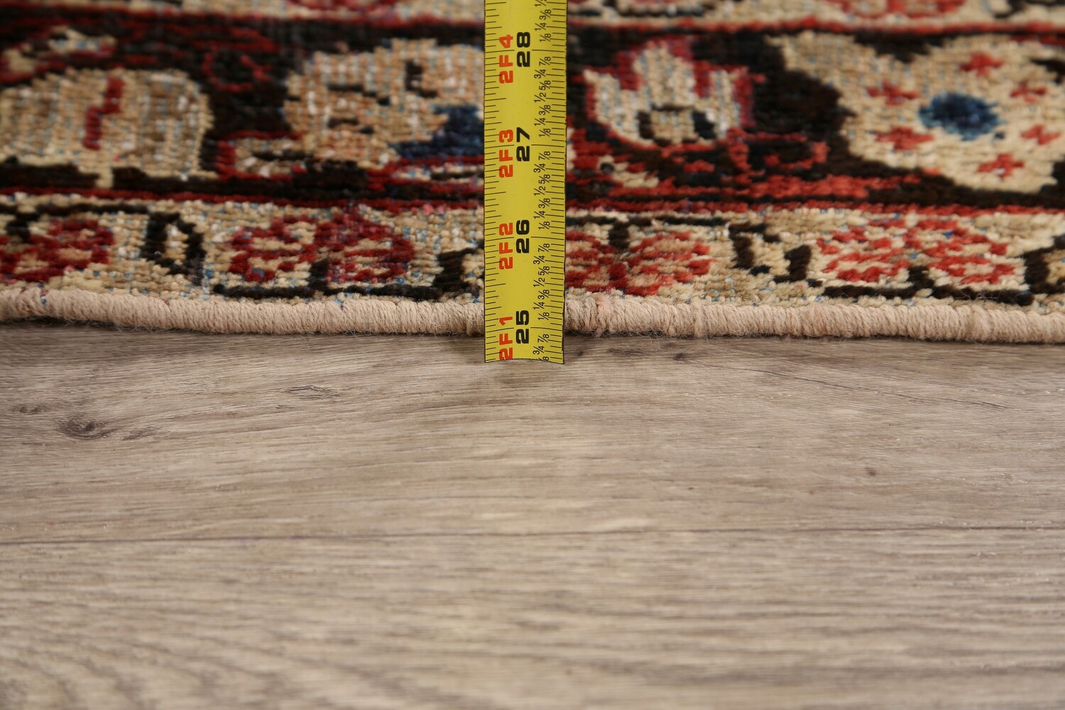 Pre-1900 Antique Floral Mahal Persian Area Rug 4x6