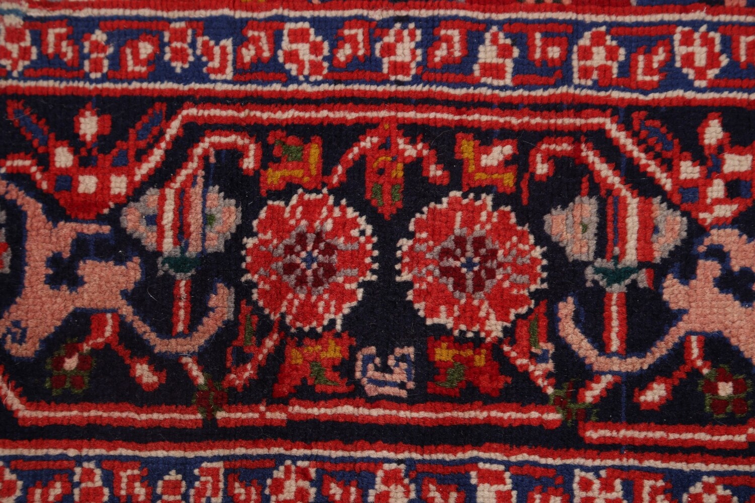 Antique 100% Vegetable Dye Heriz Serapi Persian Area Rug 5x6