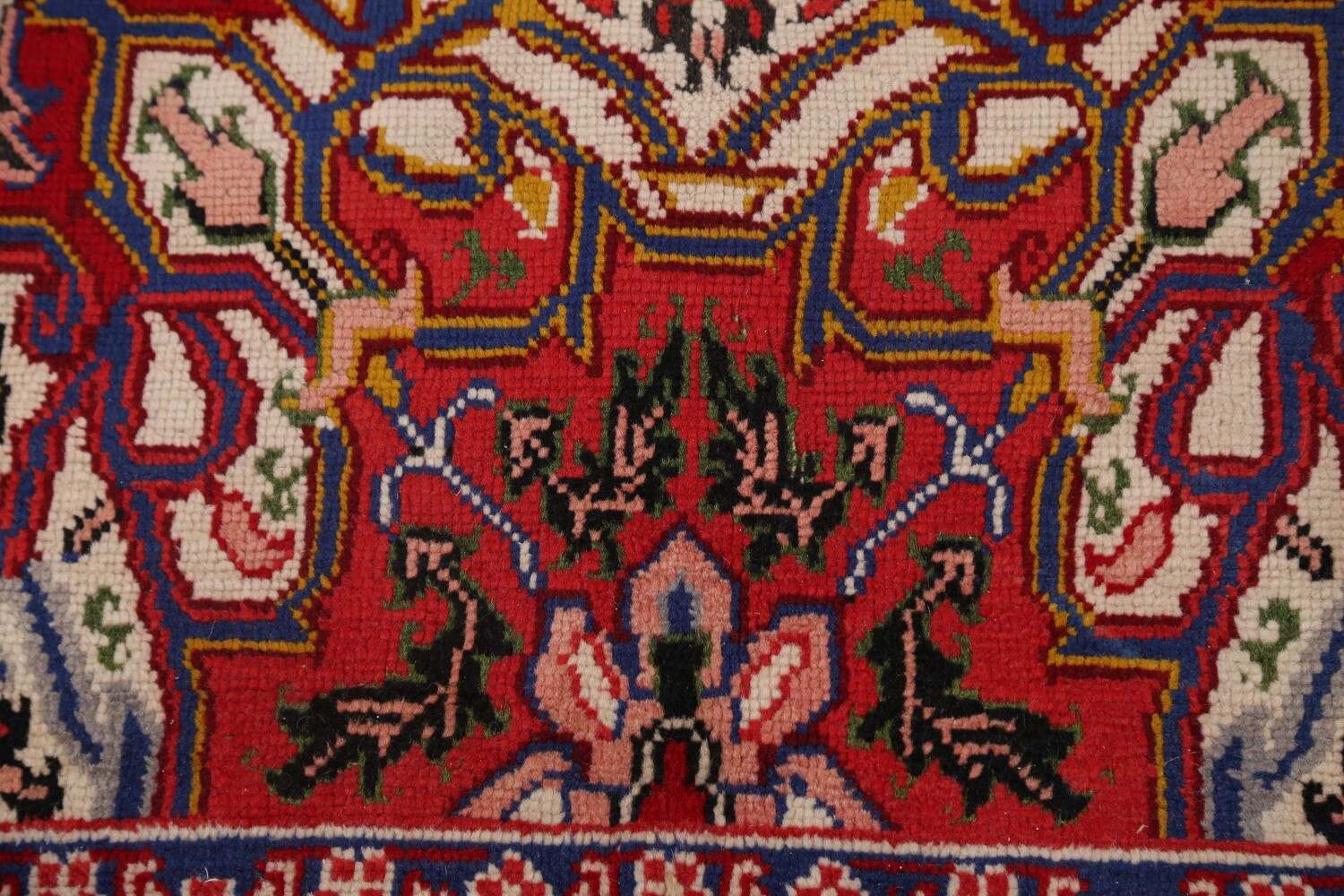 Antique 100% Vegetable Dye Heriz Serapi Persian Area Rug 5x6