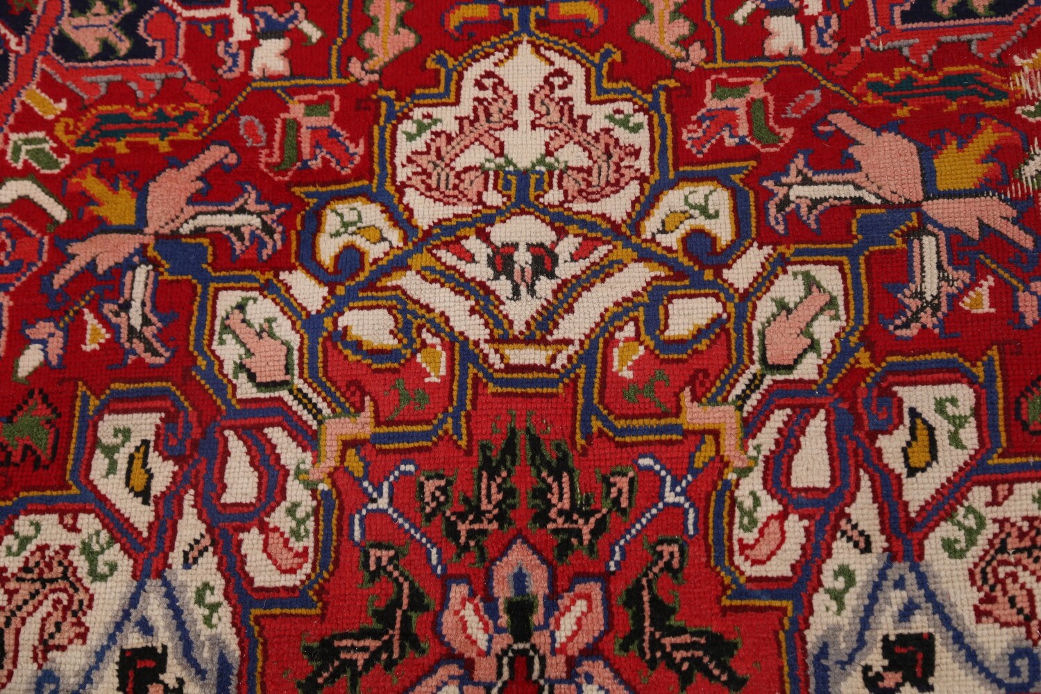 Antique 100% Vegetable Dye Heriz Serapi Persian Area Rug 5x6