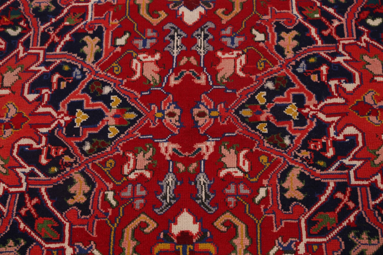 Antique 100% Vegetable Dye Heriz Serapi Persian Area Rug 5x6