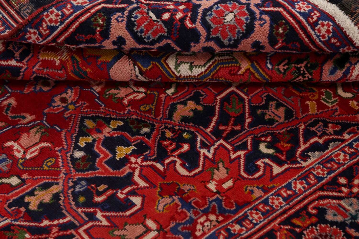 Antique 100% Vegetable Dye Heriz Serapi Persian Area Rug 5x6