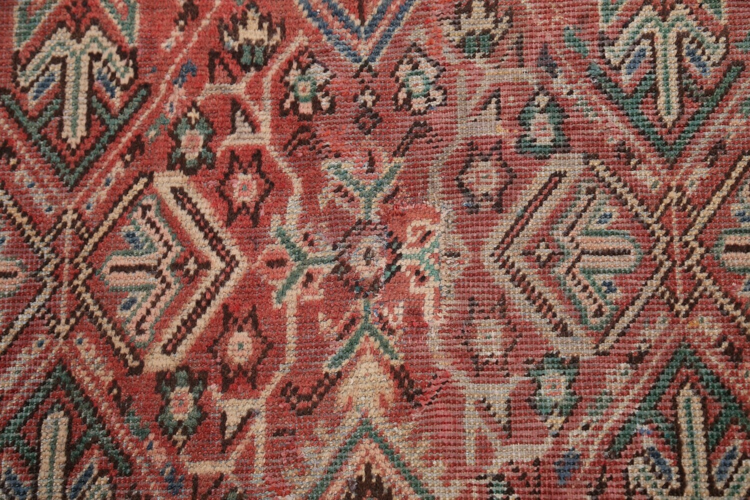 Antique Geometric Mahal Persian Area Rug 4x7