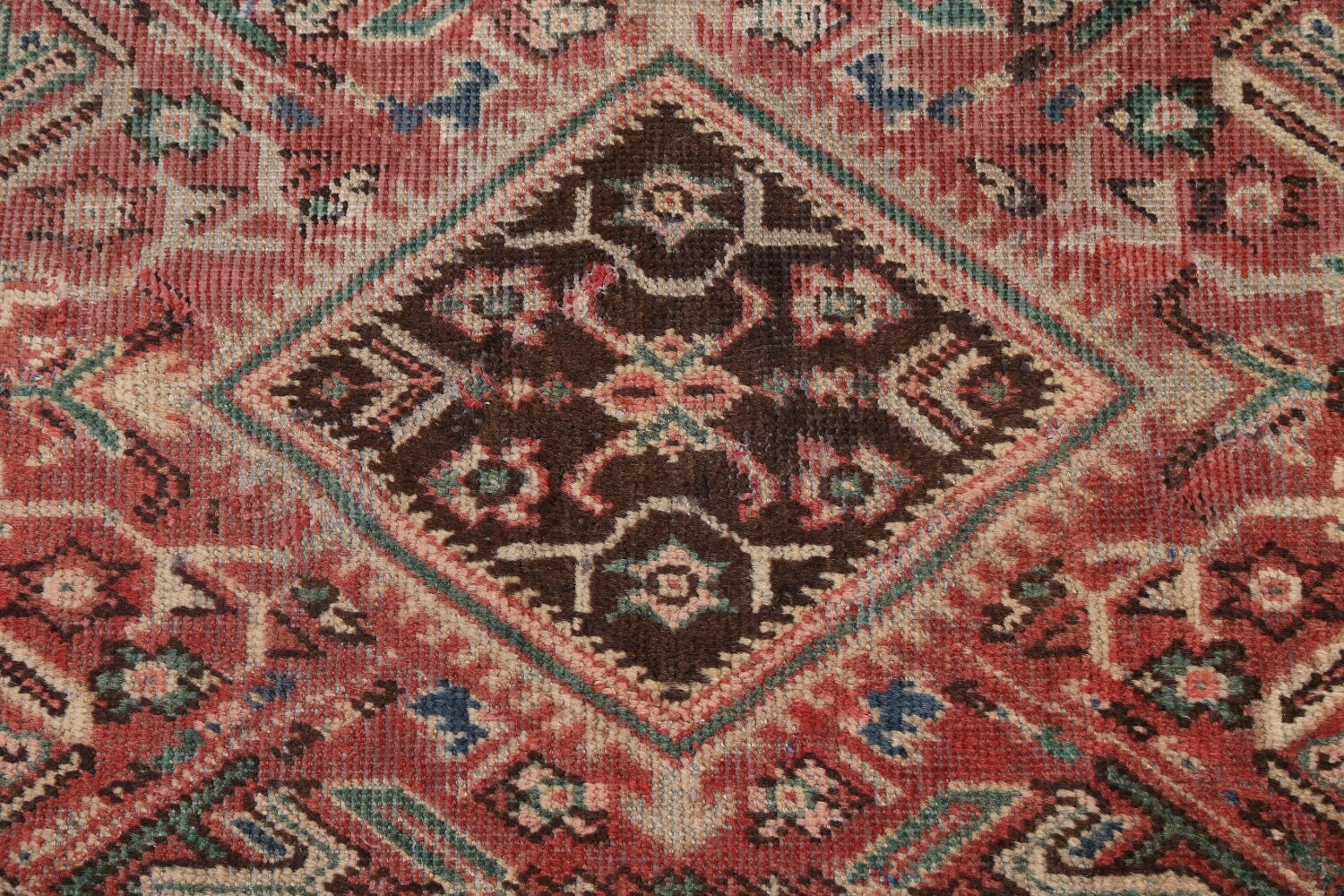 Antique Geometric Mahal Persian Area Rug 4x7