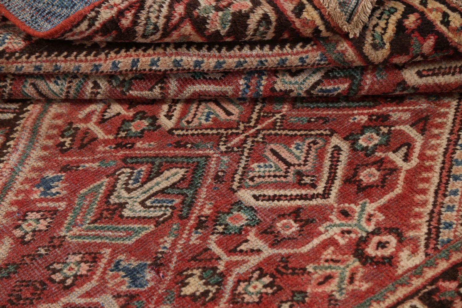 Antique Geometric Mahal Persian Area Rug 4x7