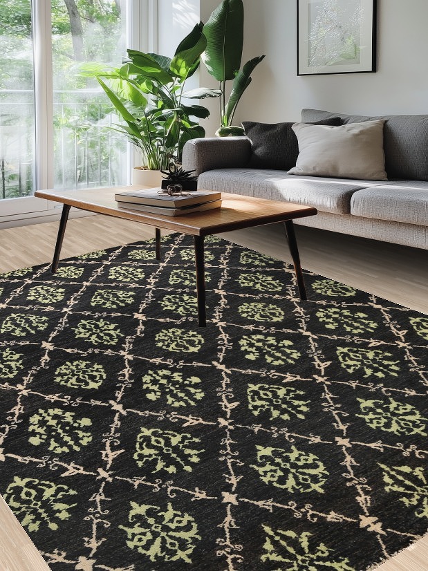 Floral Gabbeh Kashkoli Oriental Area Rug 7x9