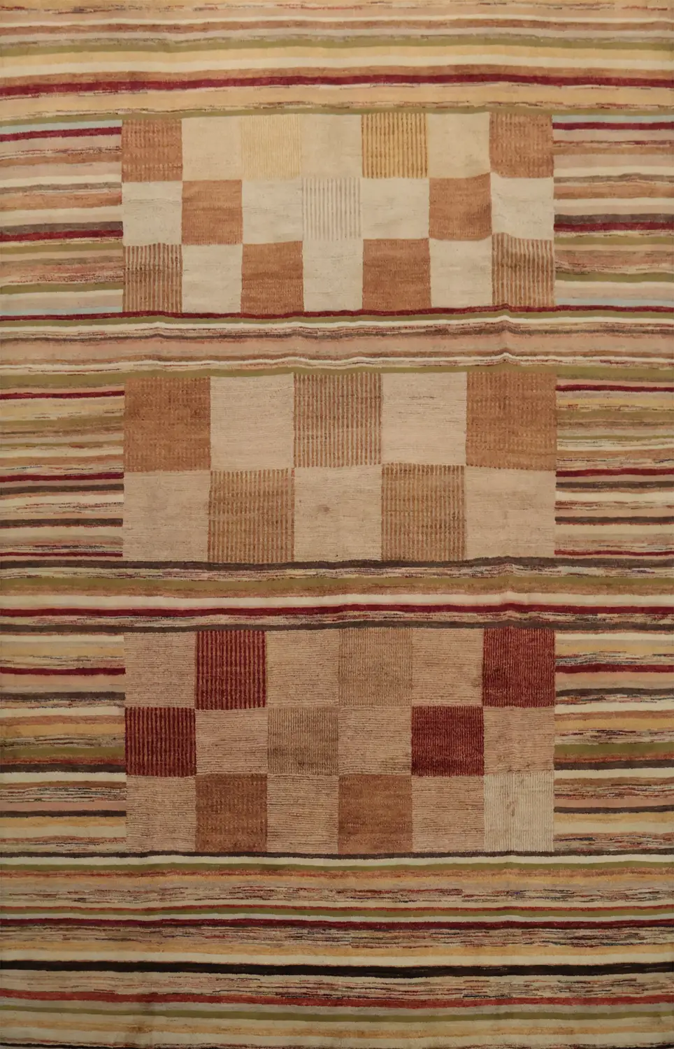 Rustic elegance Rug with an earthy patchwork pattern for cozy interiors 10x14