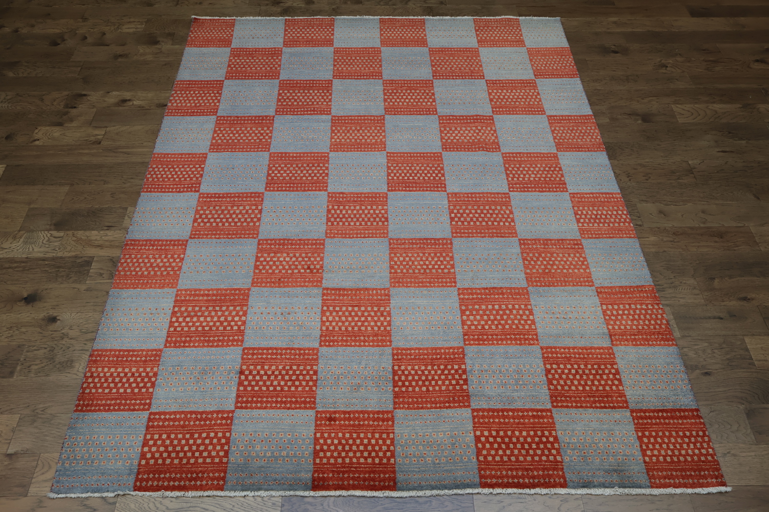Checkered Gabbeh Kashkoli Oriental Area Rug 8x11