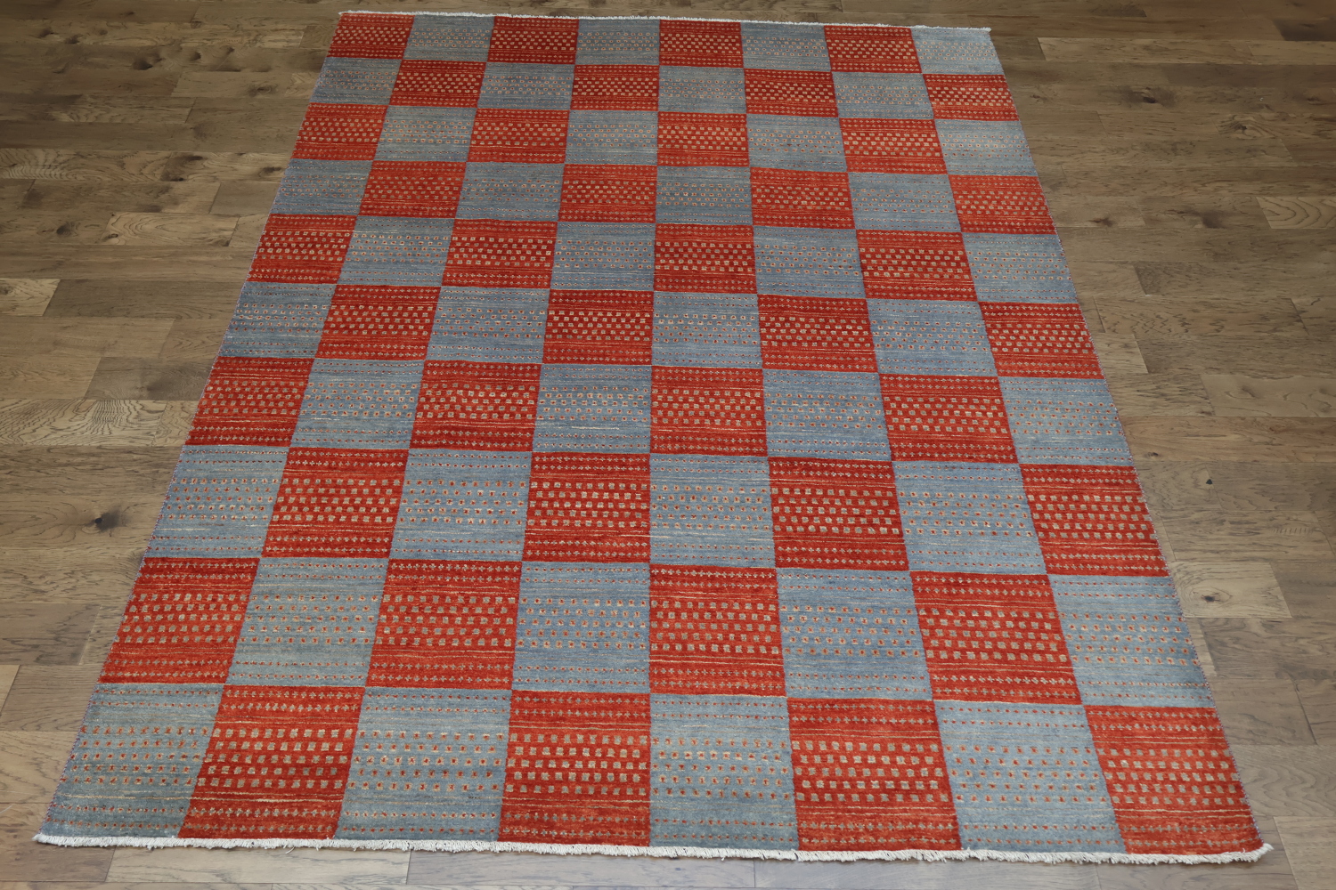 Checkered Gabbeh Kashkoli Oriental Area Rug 8x11