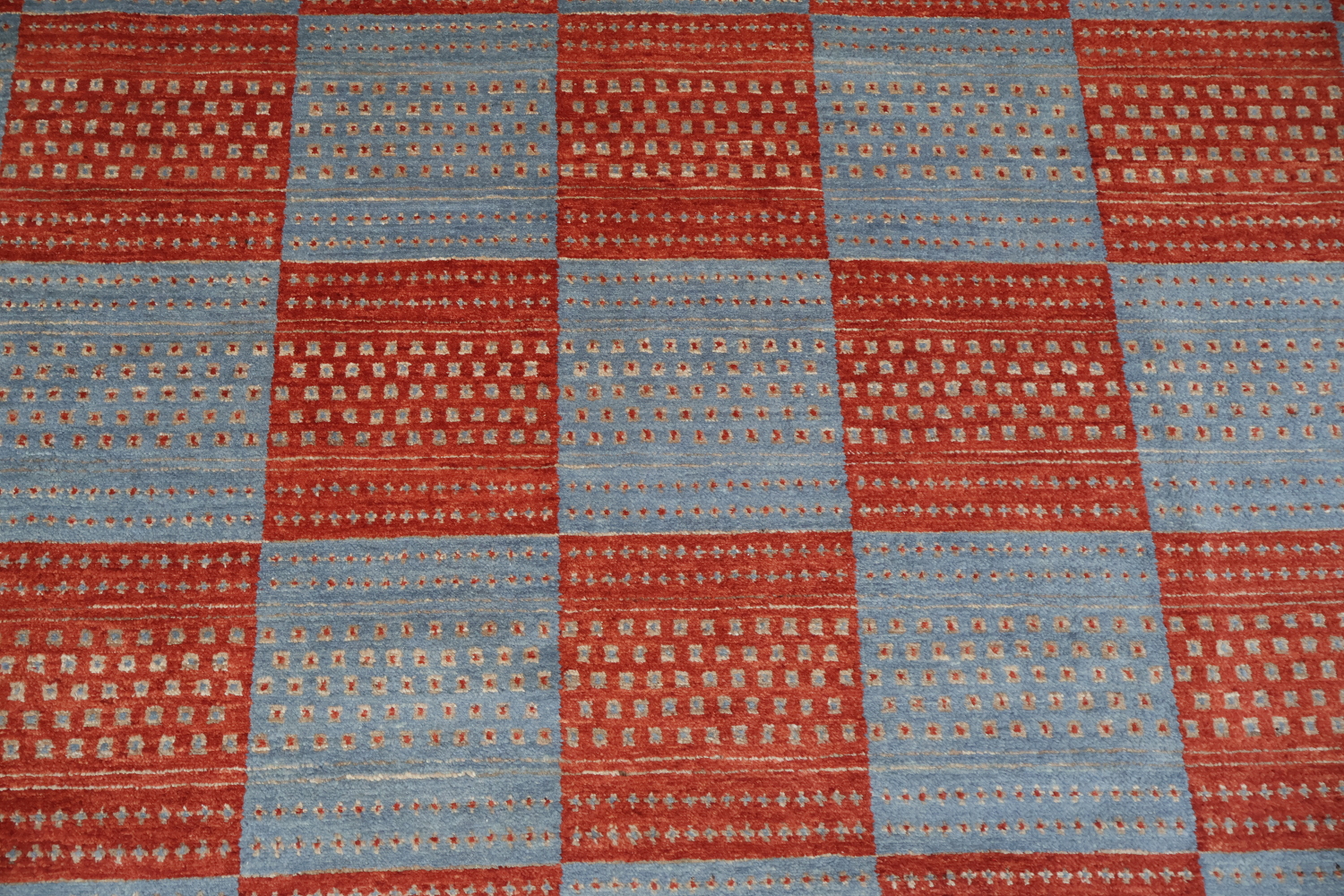 Checkered Gabbeh Kashkoli Oriental Area Rug 8x11