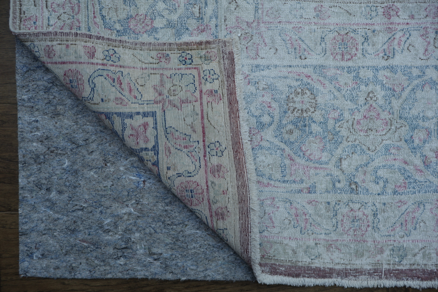 Muted Distressed Kerman Persian Area Rug 8x11