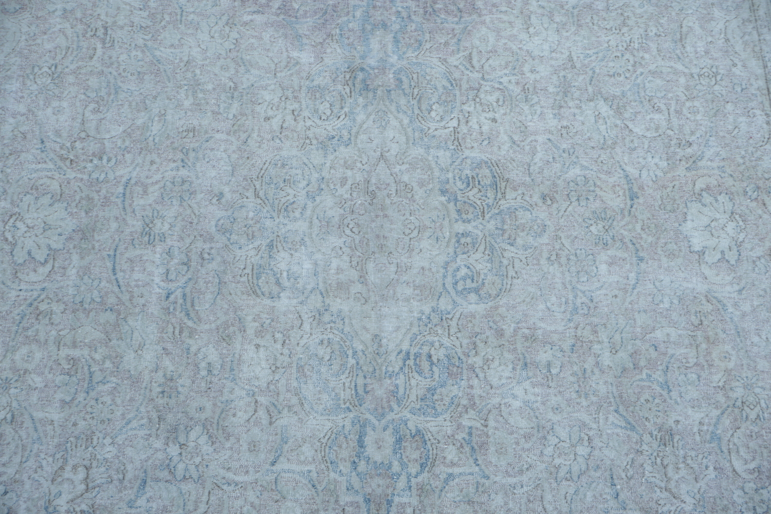 Muted Distressed Kerman Persian Area Rug 8x11