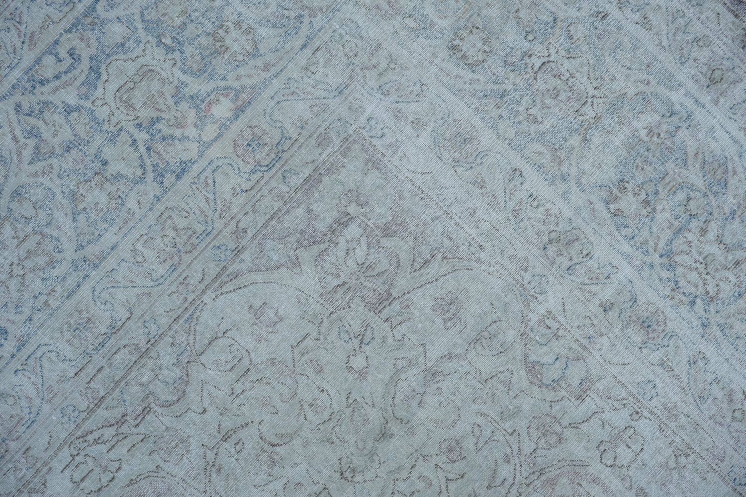 Muted Distressed Kerman Persian Area Rug 8x11