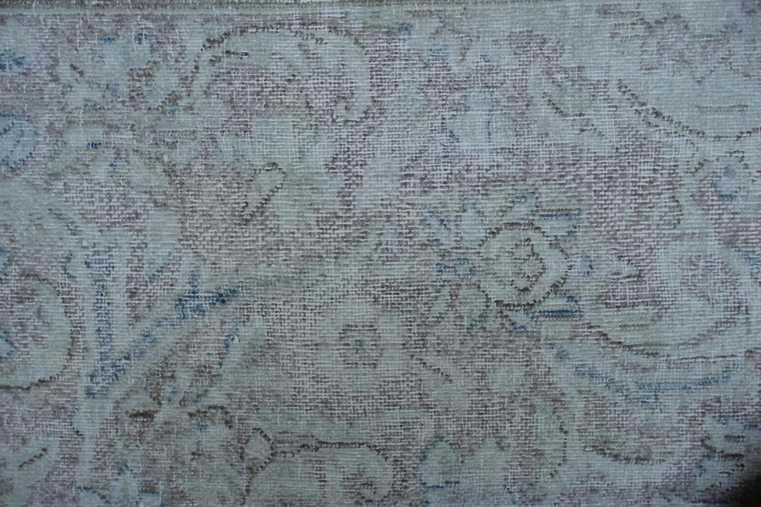 Muted Distressed Kerman Persian Area Rug 8x11